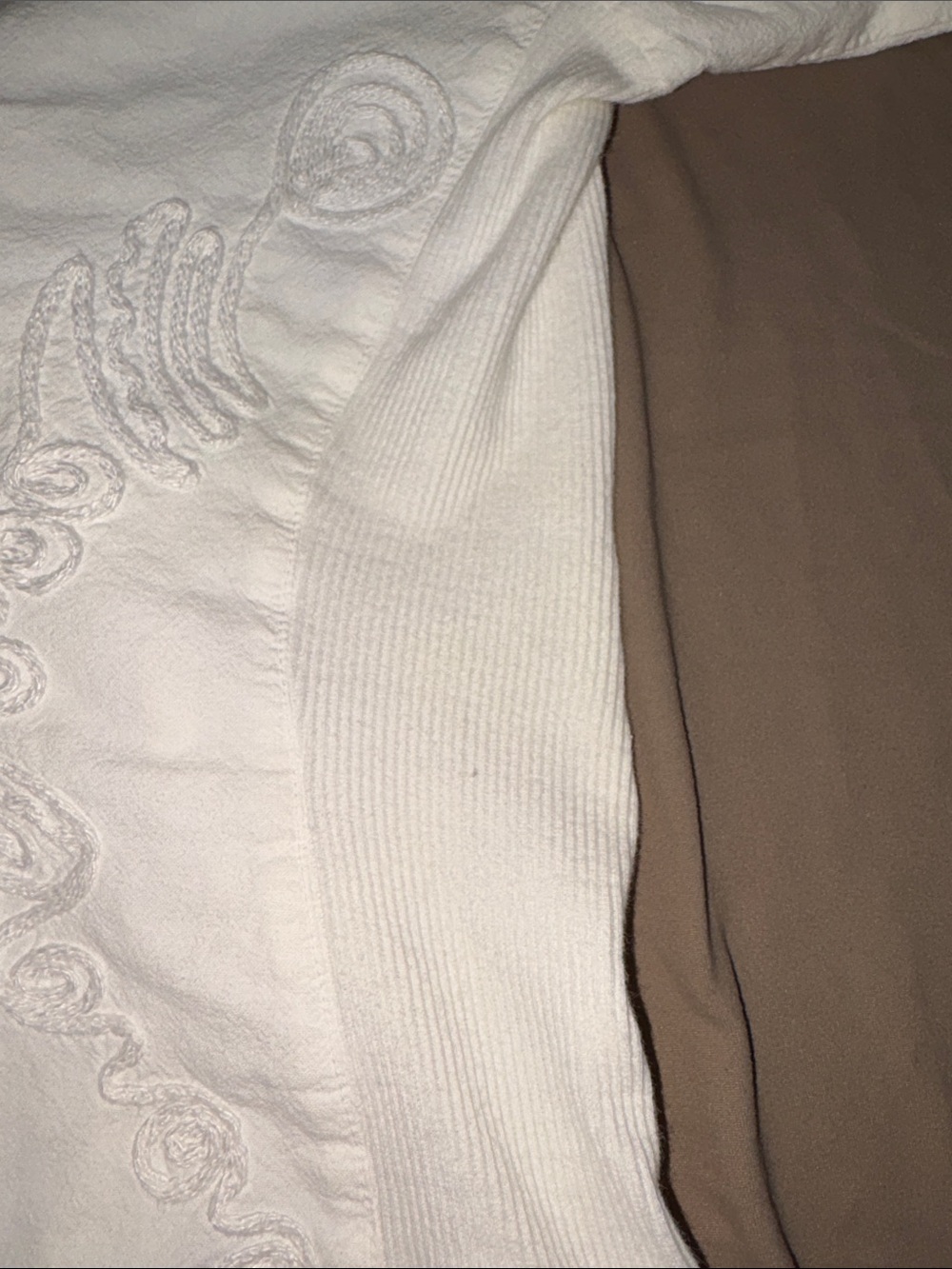White Off-Shoulder Embroidered Ruffle Peasant Blouse - Picture 9 of 9